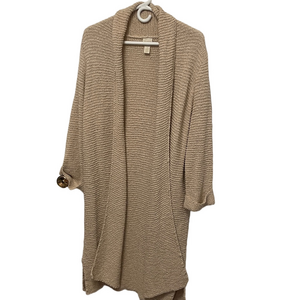 Women’s Chico’s Beige Knee Length Open Cardigan Size 1/Medium